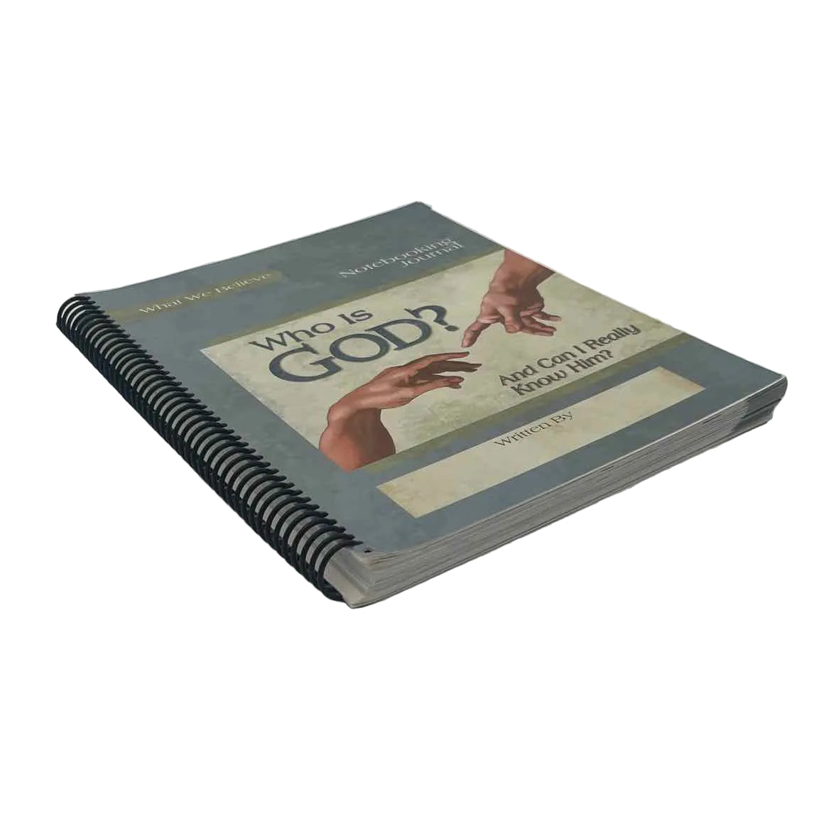 Apologia Who is God? Notebooking Journal on a white background.