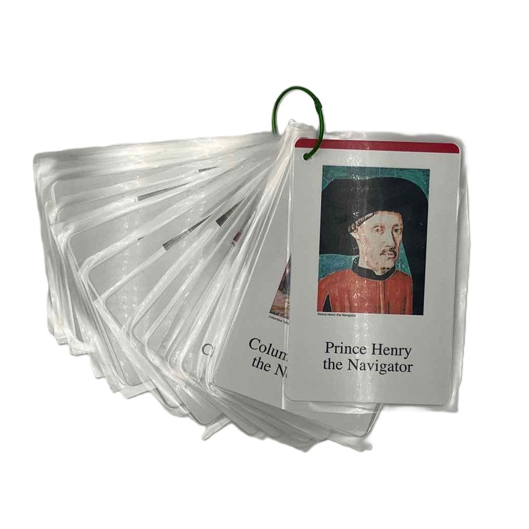 Veritas Press Explorers to 1815 Flashcards on a white background.