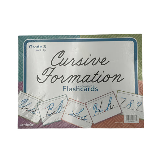 A Beka 3rd-12th Grade Cursive Formation Flash Cards NEW