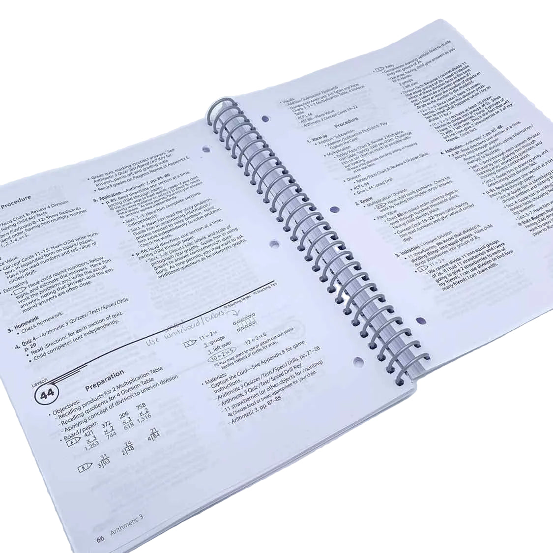 A Beka Arithmetic 3 Curriculum Lesson Plans on a white background.