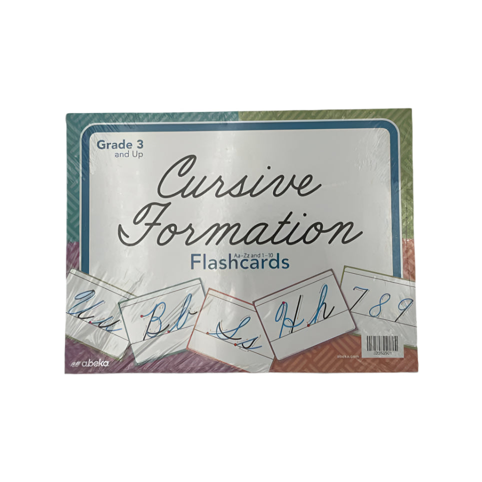 A Beka 3rd-12th Grade Cursive Formation Flash Cards NEW
