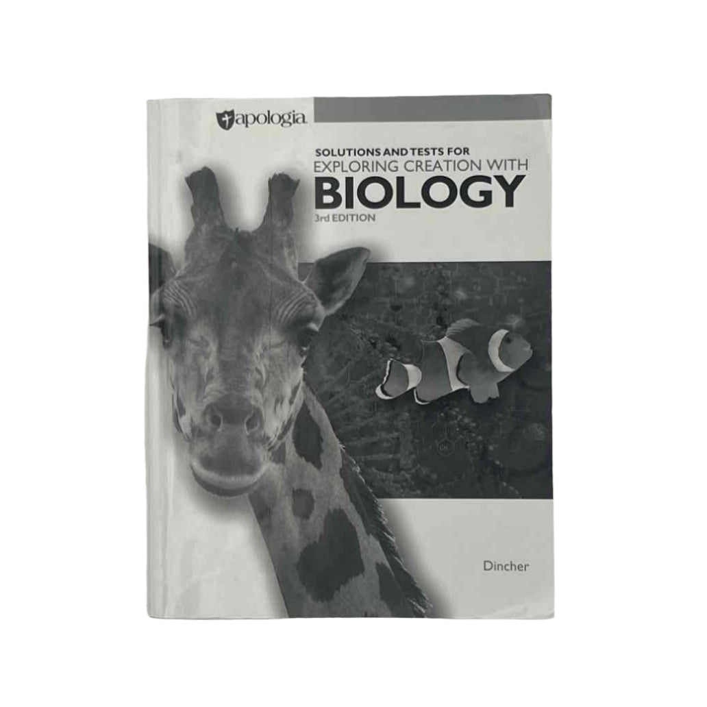 Apologia Highschool Exploring Creation w/Biology Solutions & Tests Book 3rd Ed. Science
