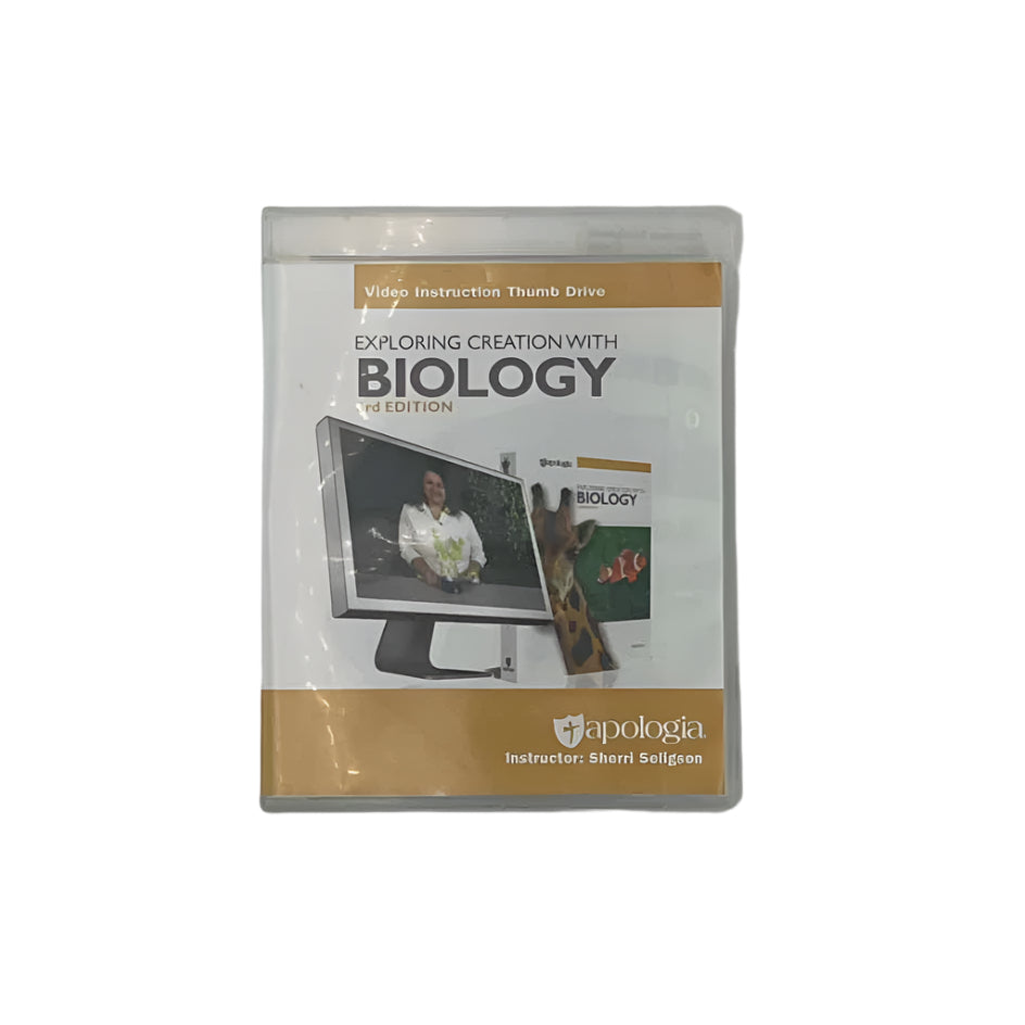 Apologia Highschool Exploring Creation w/Biology Video Instruction Thumb Drive 3rd Ed. Vicki Dincher Science