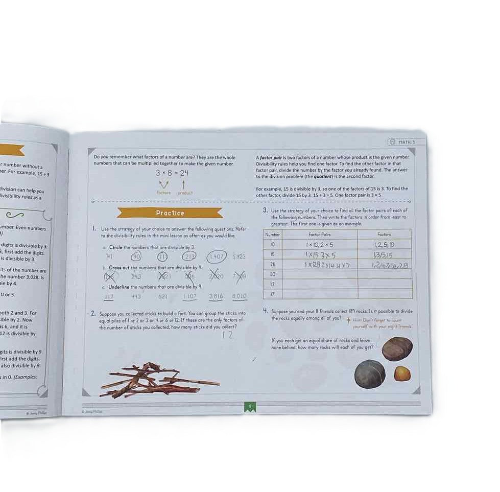 The Good & The Beautiful Course Book: Math 5 (completed through lesson 3)