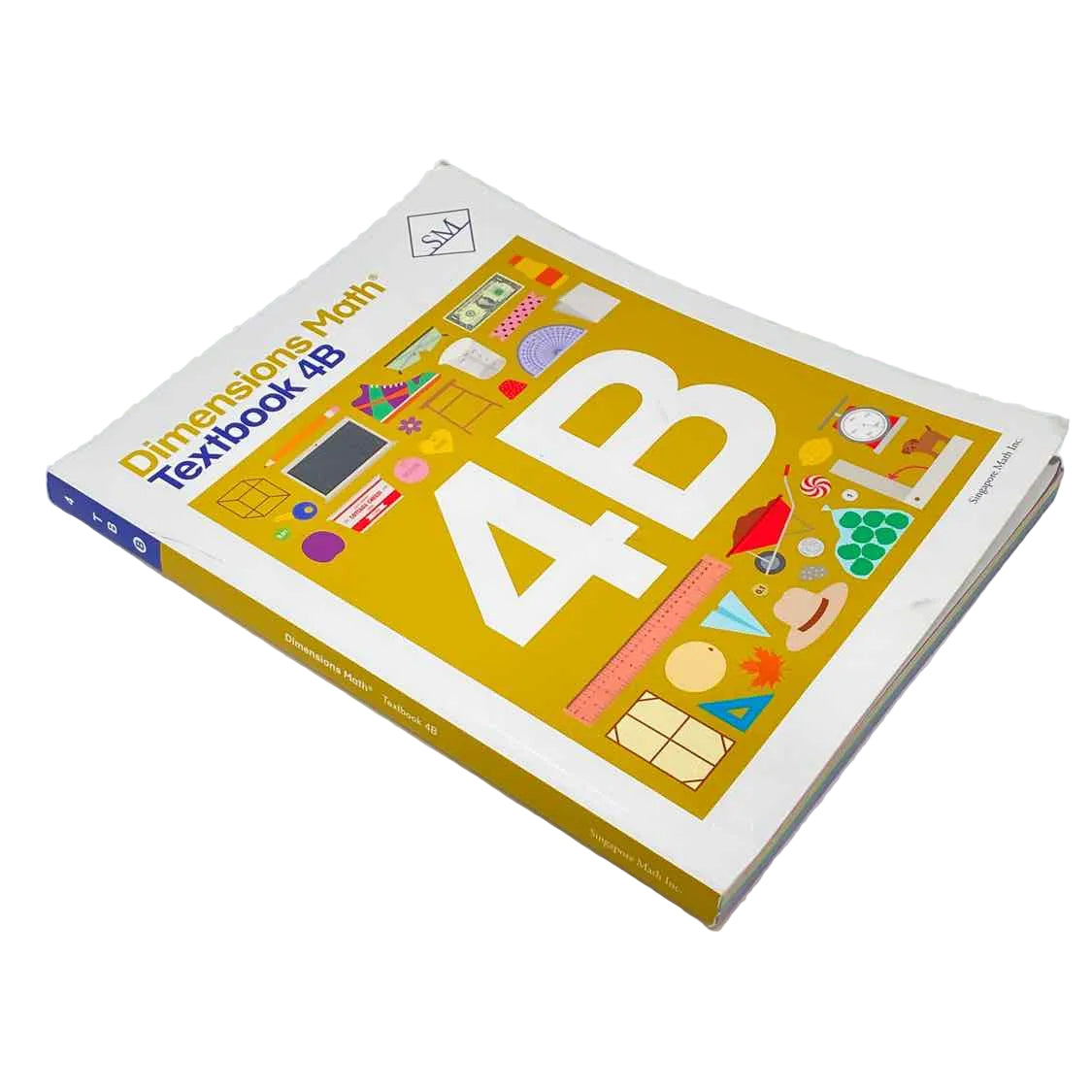 Singapore Math Dimensions Math Textbook 4B on a white background.