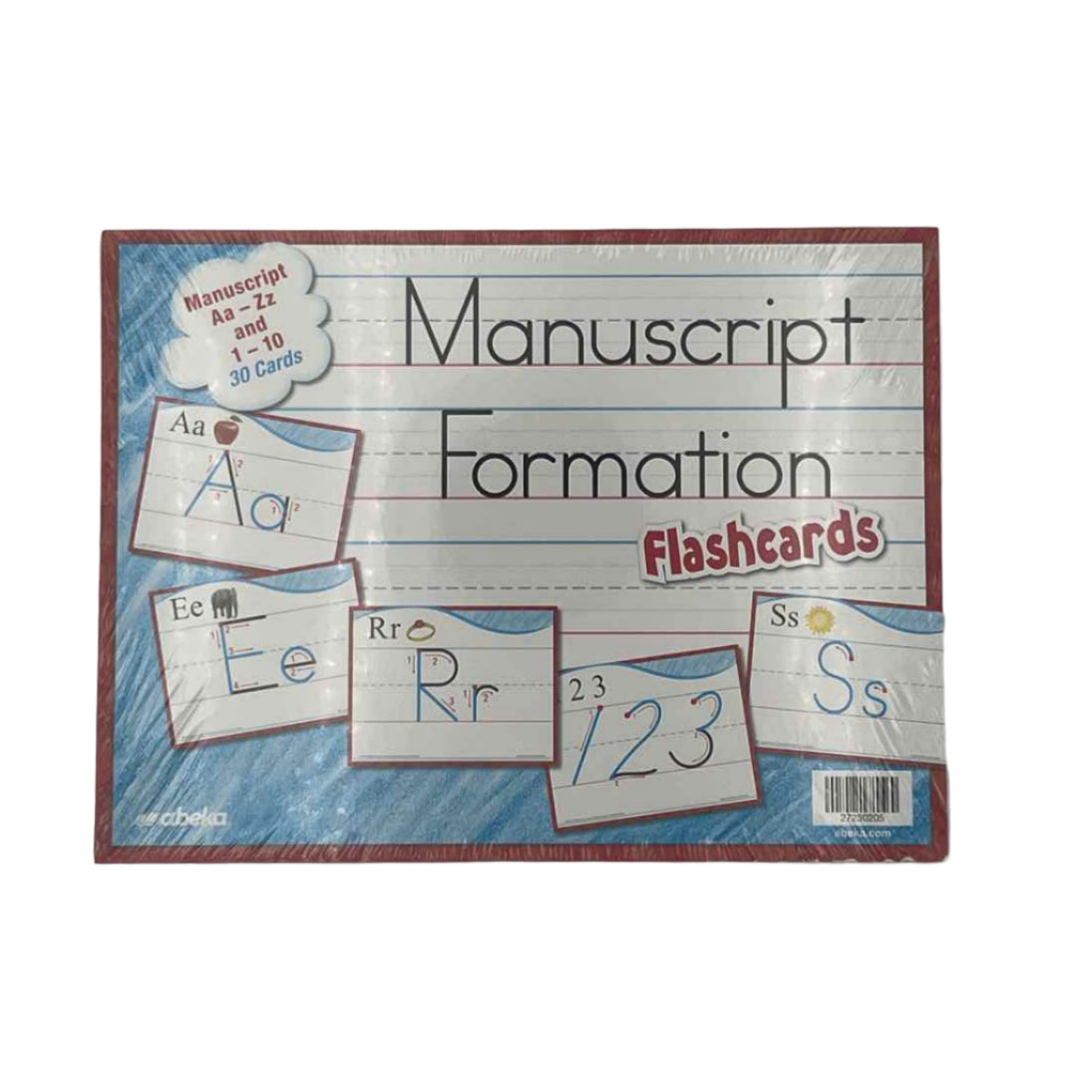 A Beka K-1st Grade Manuscript Formation Flashcard Set NEW