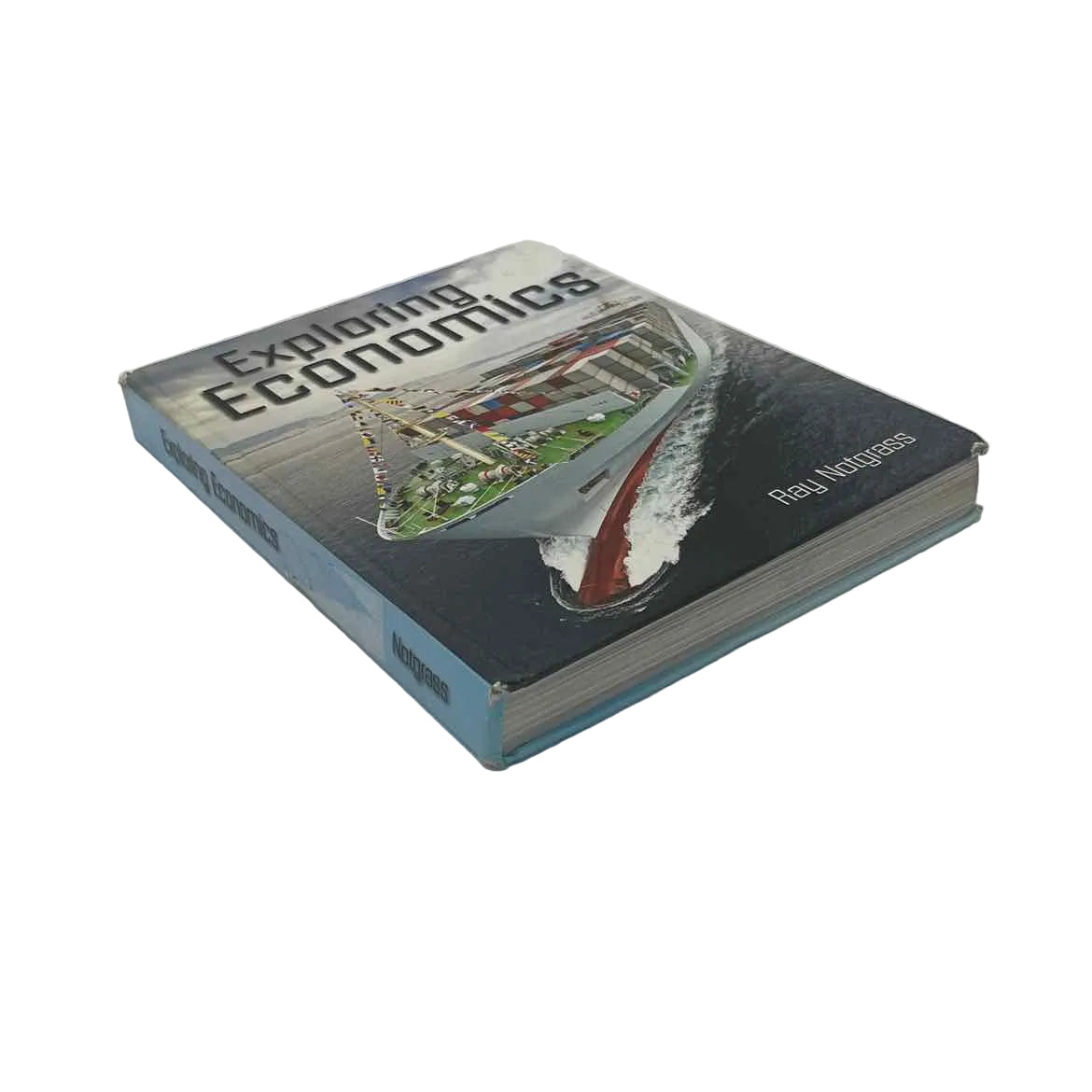 Notgrass Highschool Exploring Economics Textbook on a white background.