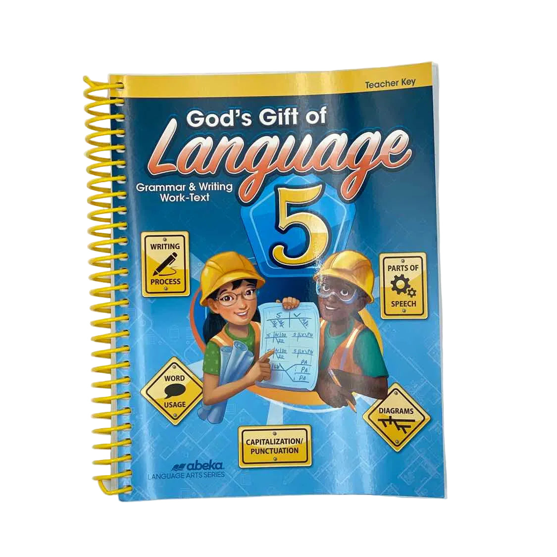 A Beka God's Gift of Language 5 Teacher Key on a white background.