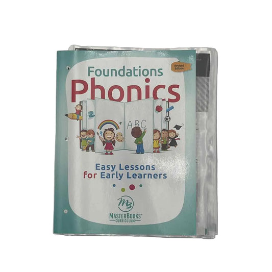 MasterBooks Foundations Phonics (pgs 1-30 removed but included in sleeves) on a white background.