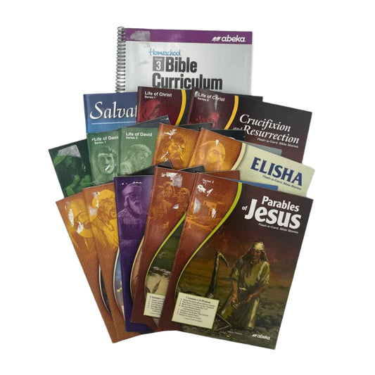 A Beka 3rd Grade Partial Set Bible Curriculum 14-pc Set (no sing-along CD)