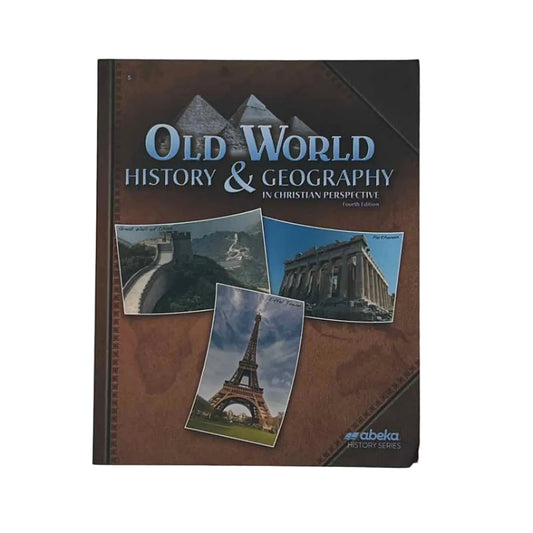 A Beka Old World History & Geography Student Text on a white background.