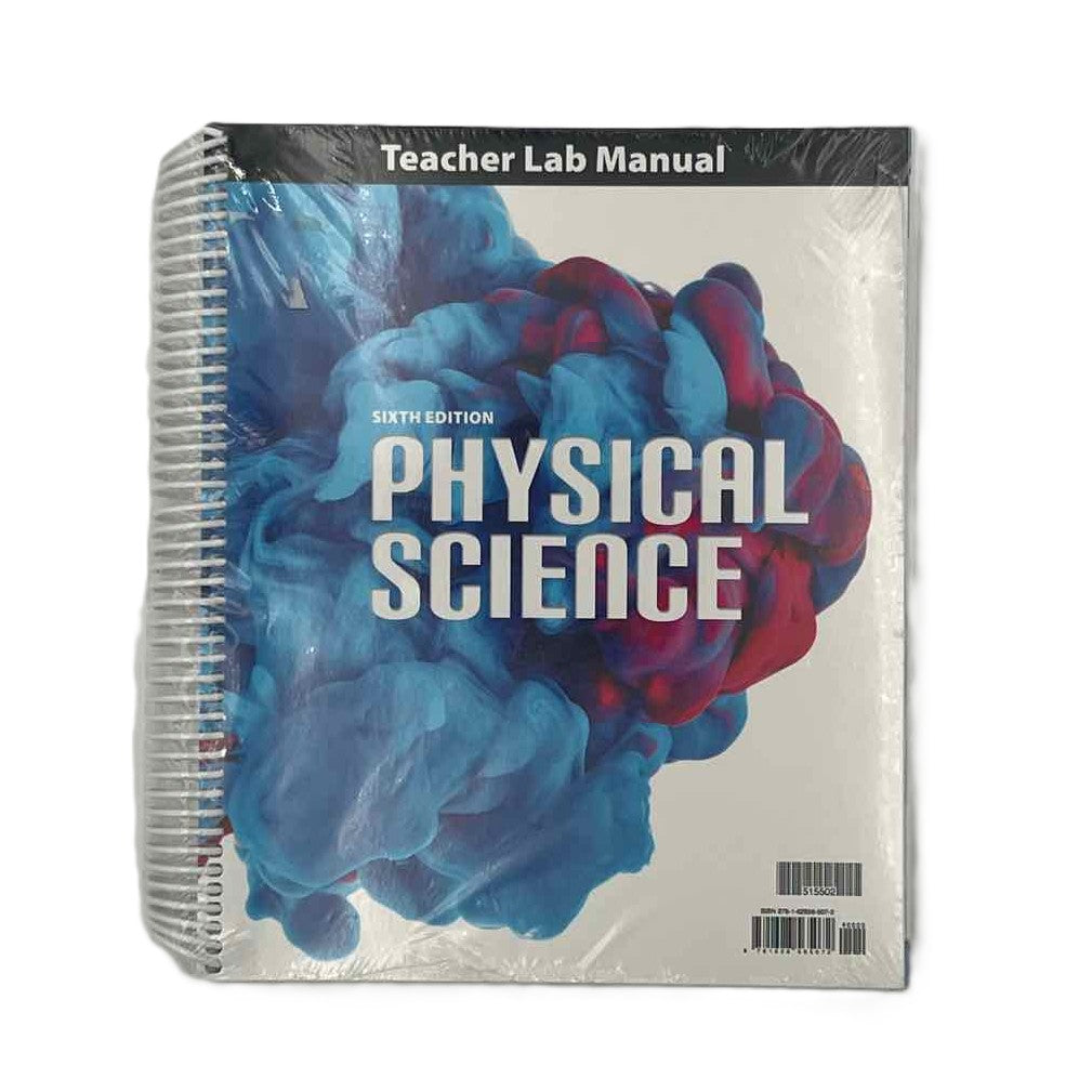 Bob Jones BJU Physical Science Teacher Lab Manual *NEW in wrapper on a white background.