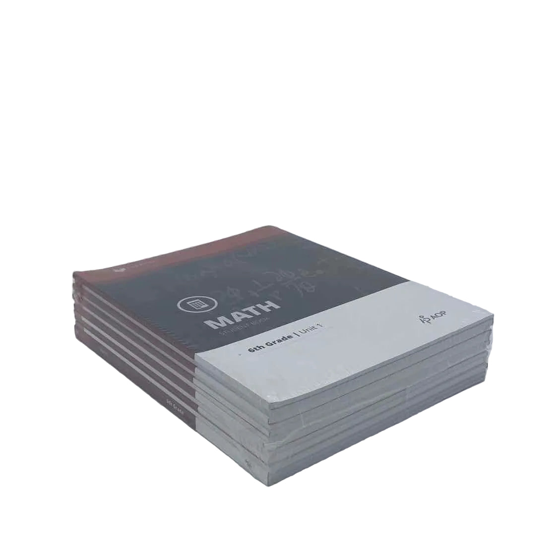 Alpha Omega Publications 6th Grade Math Curriculum on a white background.