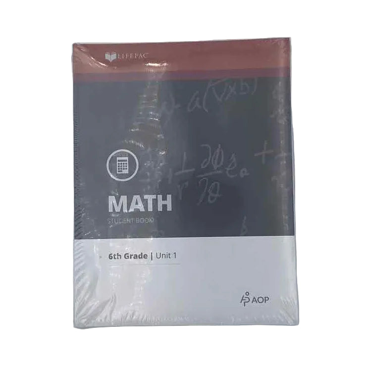 Alpha Omega Publications 6th Grade Math Curriculum on a white background.