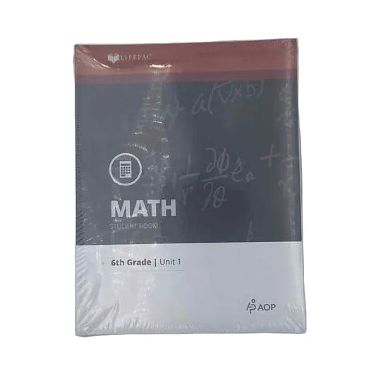 Alpha Omega Publications 6th Grade Math Curriculum on a white background.