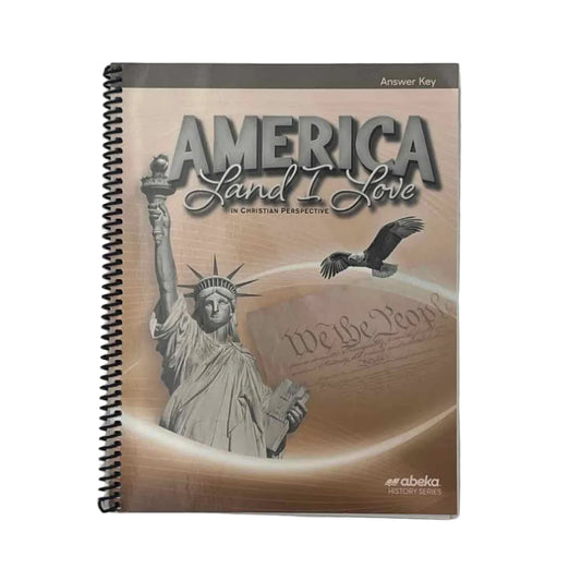A Beka America Land I Love Answer Key on a white background.
