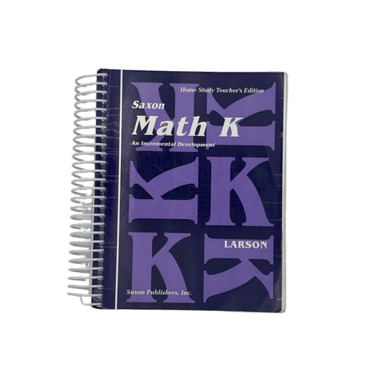 Saxon Math K Home Study Teacher's Ed. (minor wear)