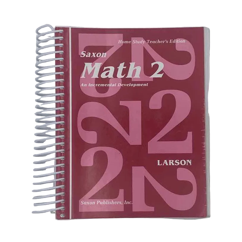 Saxon 2nd Grade Teacher Book Math Curriculum on a white background.