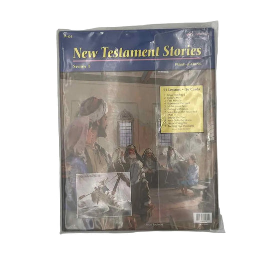A Beka New Testament Stories Series 1 Flash-a-Card Bible Stories on a white background.