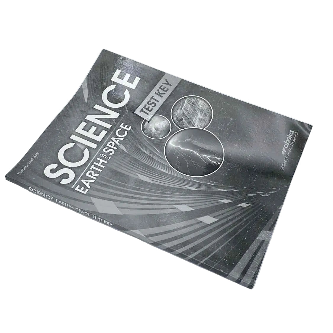 A Beka Science Earth & Space Test Answer Key on a white background.