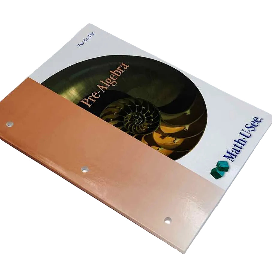 Math-U-See Pre-Algebra Instruction Manual, Test Booklet & DVD Math Curriculum on a white background.