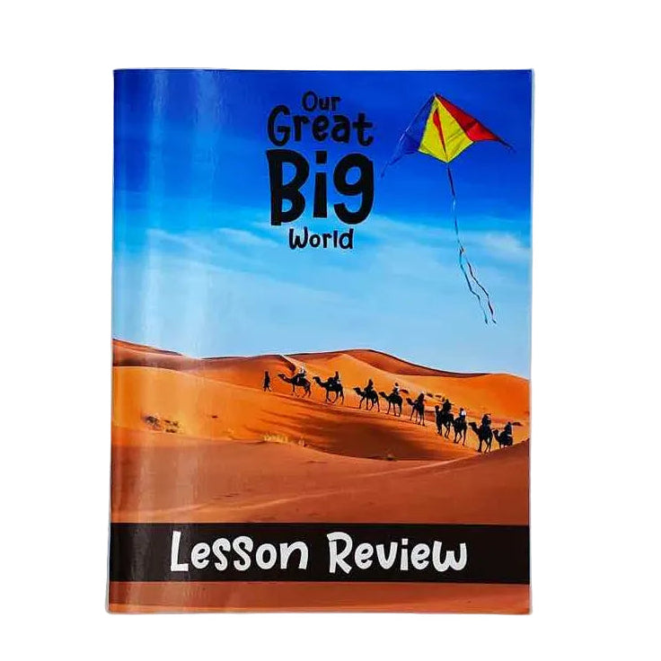 Notgrass Our Great Big World Text Lesson Review, Answer Key & Folktales & Songs Set Geography Curriculum