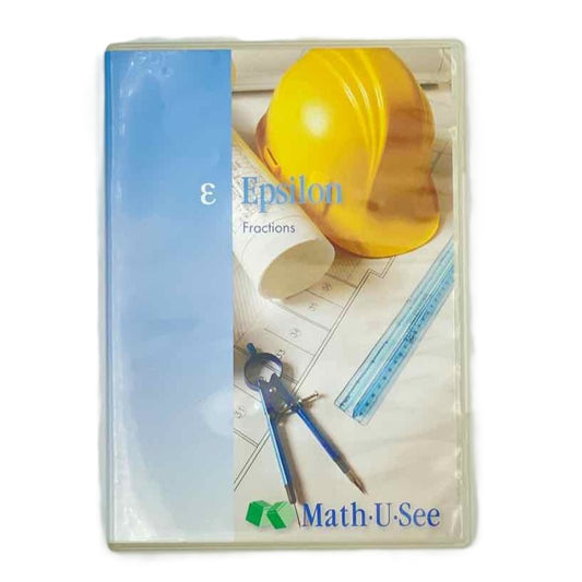 Math-U-See 5th-6th Grade Epsilon Fractions DVD Steven P. Demme Math Curriculum on a white background.
