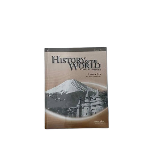 History of the World in Christian Perspective A Beka 5th Ed. History Curriculum on a white background.