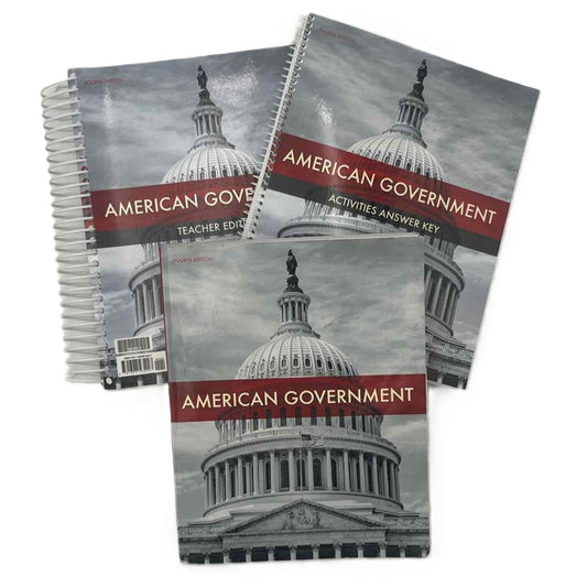 Bob Jones 12th Grade American Government Student & Teacher Book & Activities Answer Key