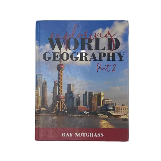 Notgrass Highschool Partial Set 1st Ed. Geography Curriculum on a white background.