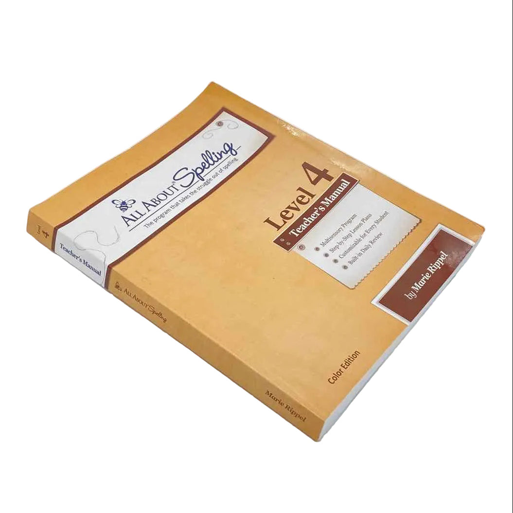 AAS Lvl. 4 Teacher's Manual (some pencil markings) Spelling Curriculum on a white background.