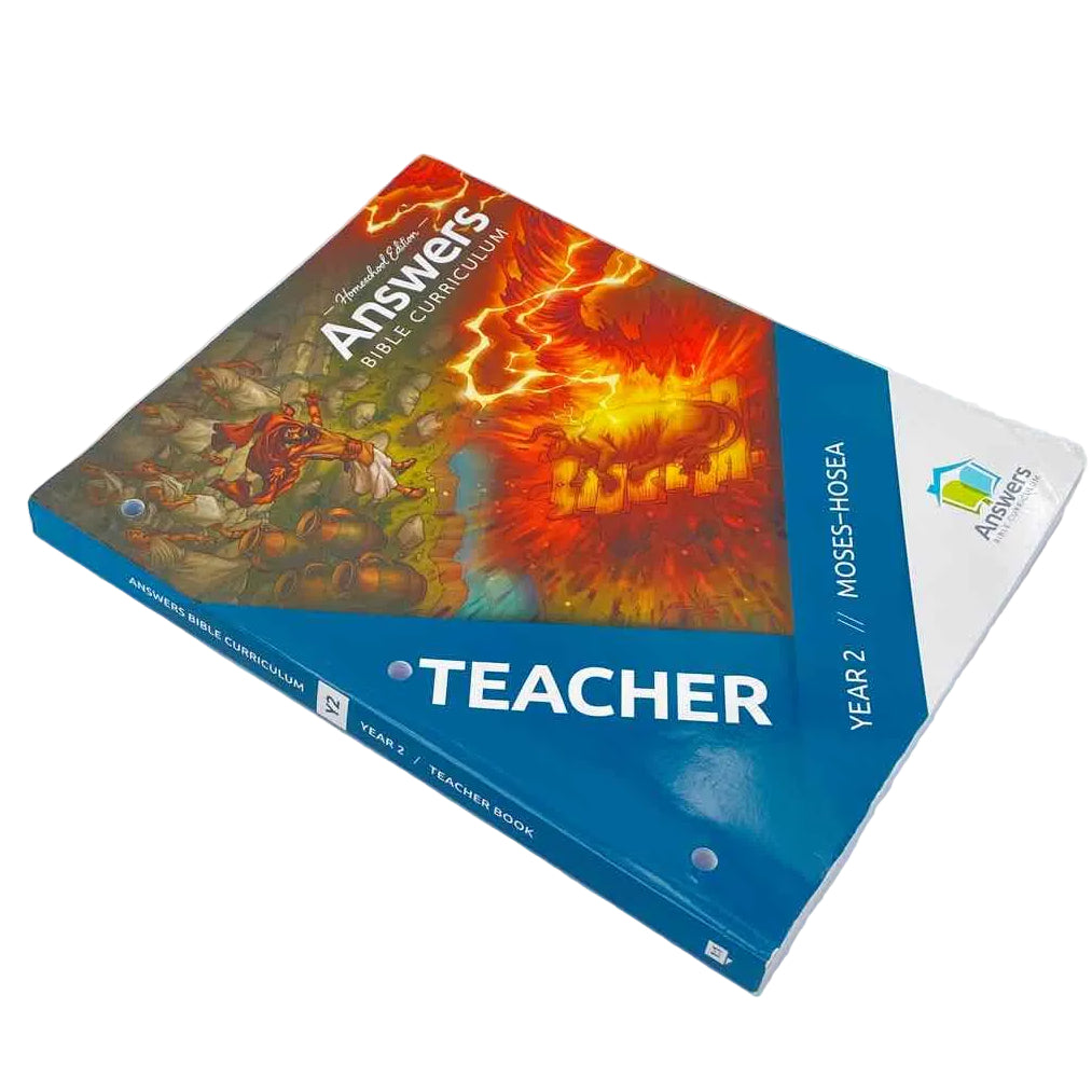 Answers In Genesis Elementary Teacher Book Bible Curriculum on a white background.