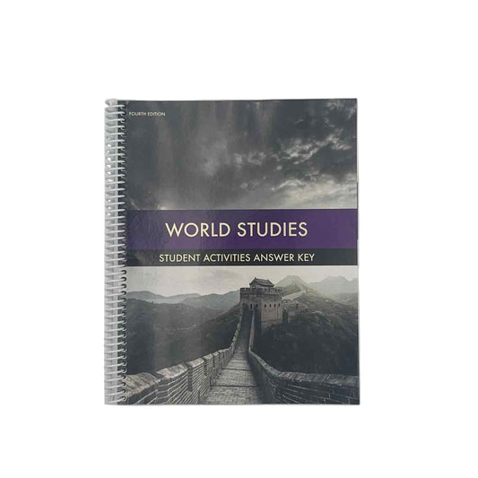 Bob Jones 7th Grade BJU World Studies (4th Ed.) Student Activities Answer Key