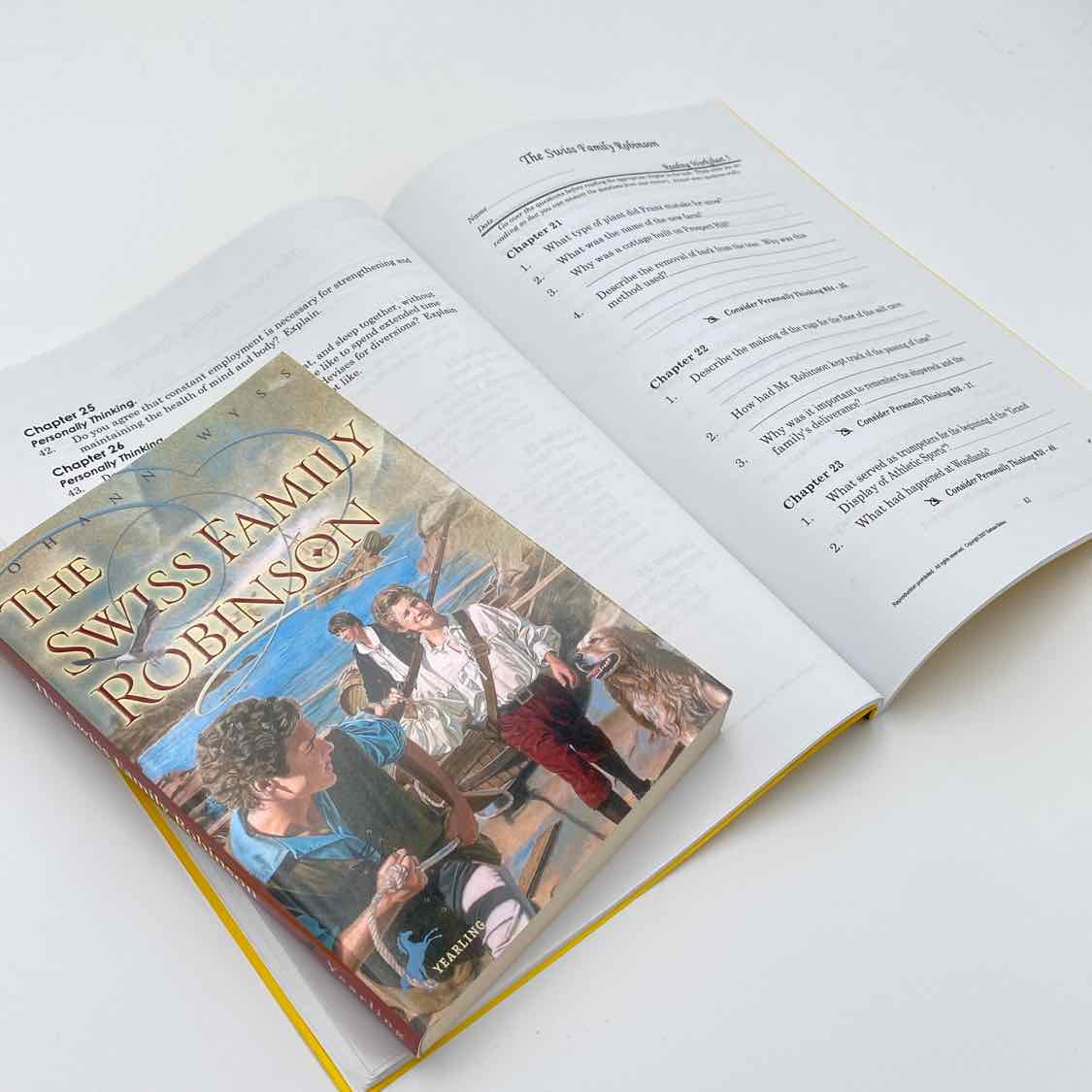 Total Language Plus 3rd-12th Grade Complete Set Language Arts Curriculum The Swiss Family Robinson Study Guide & Book Set