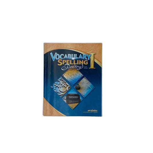 Vocabulary, Spelling, Poetry 1 A Beka 6th Ed. Language Arts Curriculum on a white background.