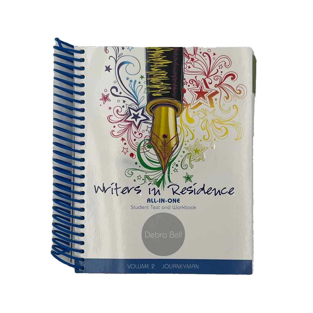Apologia Writers in Residence Vol. 2 Journeyman All-in-One Student Text & Workbook on a white background.