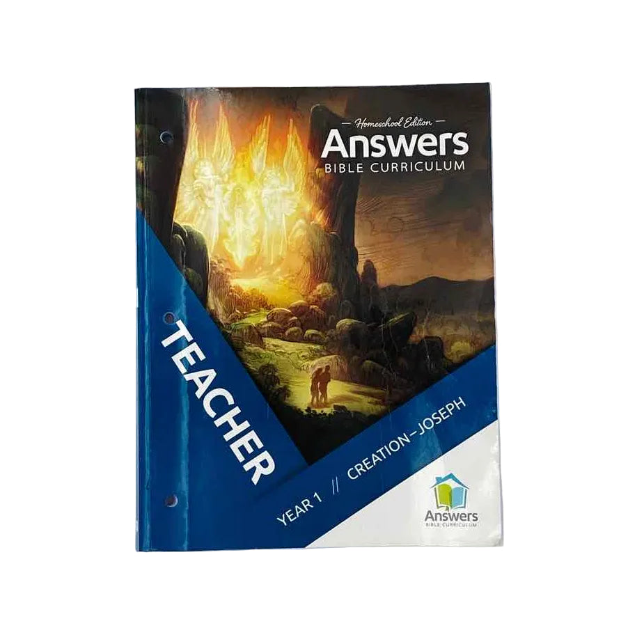 Answers In Genesis Elementary Teacher Book Bible Curriculum on a white background.