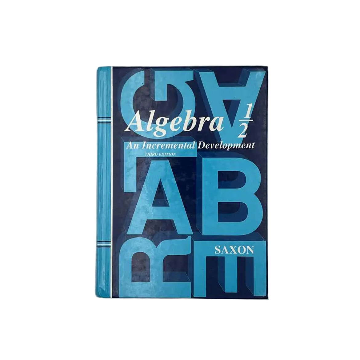 Saxon Algebra 1/2 on a white background.