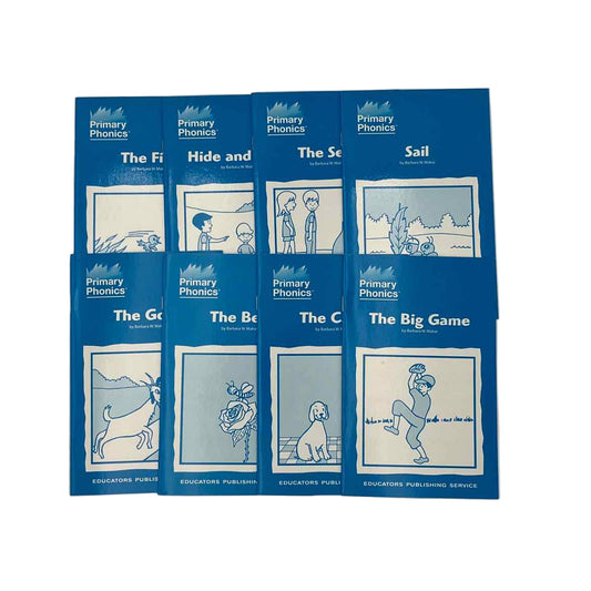 K-2nd Grade Primary Phonics 2 Set of 8 Storybooks (missing #1 and #3) Barbara W. Makar