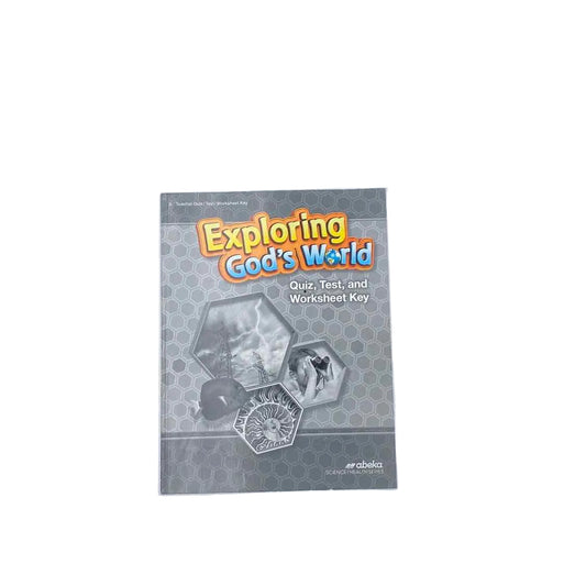 Exploring God's World Quiz, Test, & Worksheet Key A Beka 3rd Grade Answer Key 5th Ed. Science Curriculum on a white background.