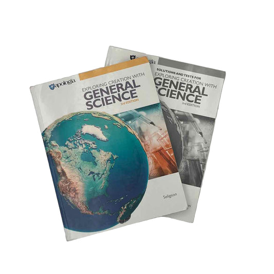 Apologia 7th Grade Exploring Creation w/General Science Textbook & Solutions/Tests Complete Set 3rd Ed. Seligson