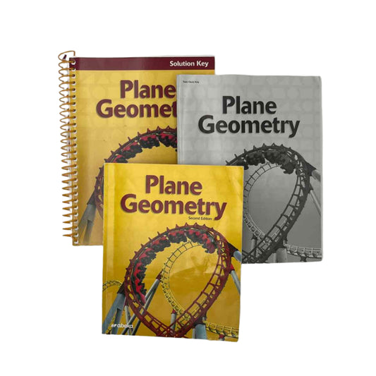 Plane Geometry Student Book, Solution Key, & Test/Quiz Key