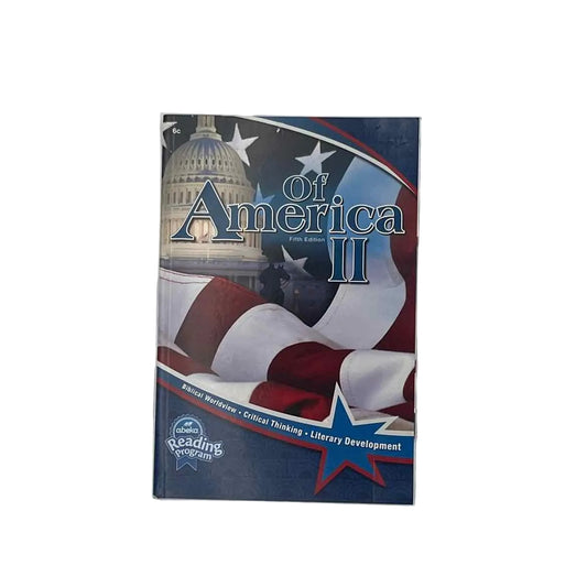 A Beka Of America II Reader 6c 5th Ed. on a white background.