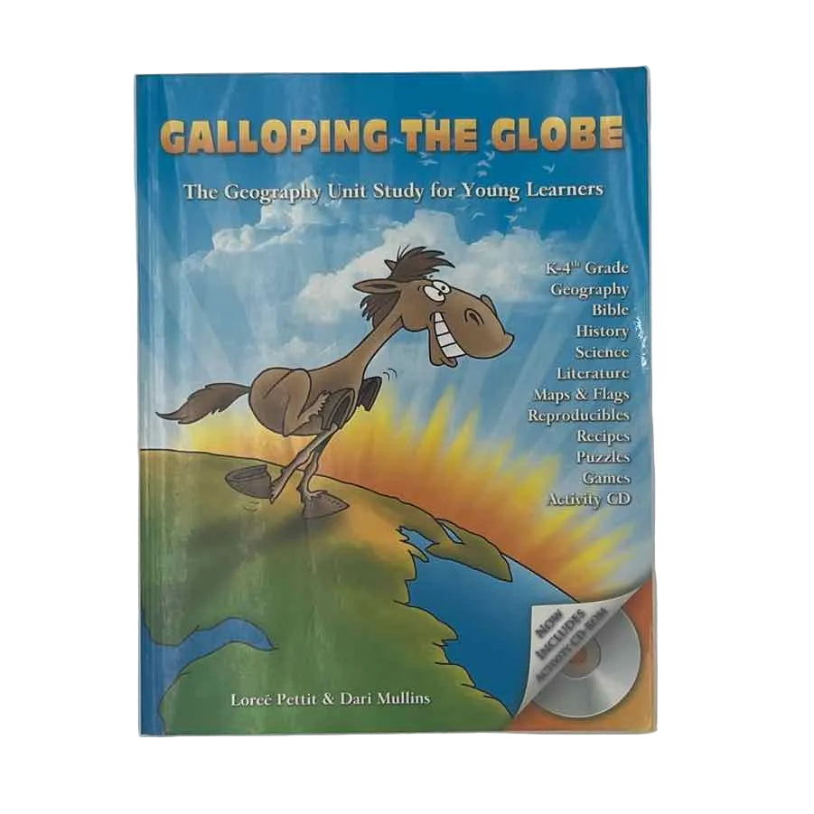 Geography Matters Galloping the Globe Geography Unit Study w/CD-ROM on a white background.