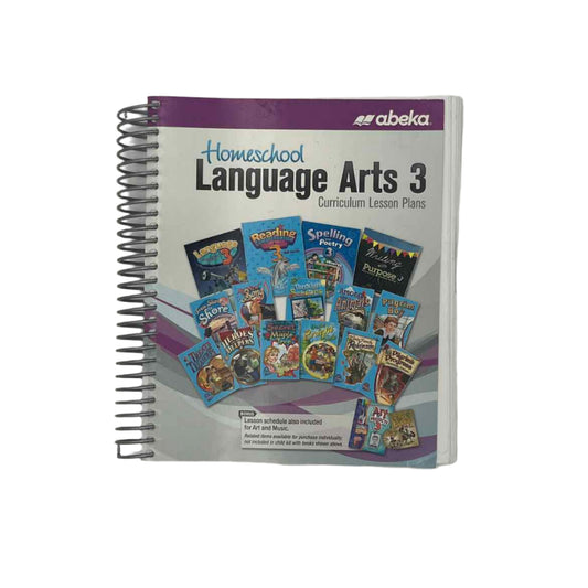 A Beka 3rd Grade Language Arts 3 Curriculum Lesson Plans