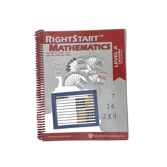RightStart Mathematics 1st-4th Grade Instruction Manual 2nd Ed. Math Curriculum on a white background.