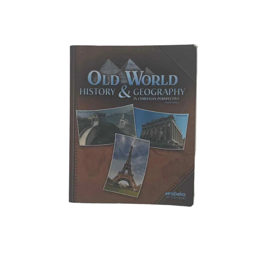 A Beka 5th Grade Student Book Old World History & Geography (highlighting & a few answers)