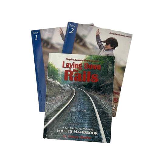 Simply Charlotte Mason Laying Down the Rails Habits Handbook & Children's Companion Bks. 1 & 2 (3-pc) (pencil ans on 1 pg)