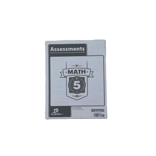 Bob Jones 4th Grade Test Book 4th Ed. Math Curriculum