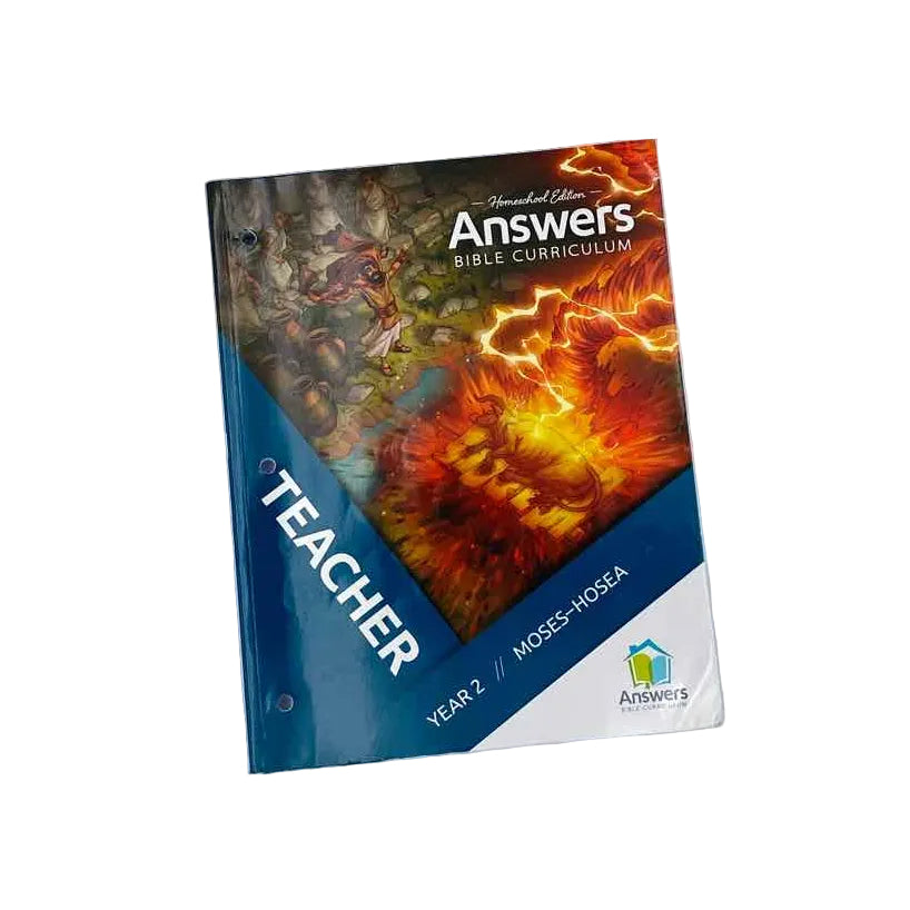 Answers In Genesis Elementary Teacher Book Bible Curriculum on a white background.